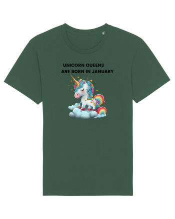 Unicorn mesaj UNICORN QUEENS ARE BORN IN JANUARY, design 1 Bottle Green