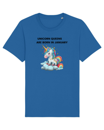 Unicorn mesaj UNICORN QUEENS ARE BORN IN JANUARY, design 1 Royal Blue