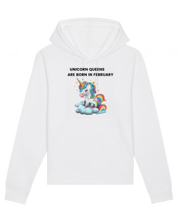 Unicorn mesaj UNICORN QUEENS ARE BORN IN FEBRUARY,  design 1 White