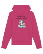 Unicorn mesaj UNICORN QUEENS ARE BORN IN FEBRUARY,  design 1 Hanorac Unisex Drummer