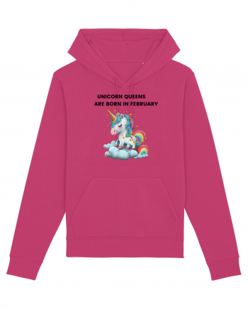 Unicorn mesaj UNICORN QUEENS ARE BORN IN FEBRUARY,  design 1 Raspberry