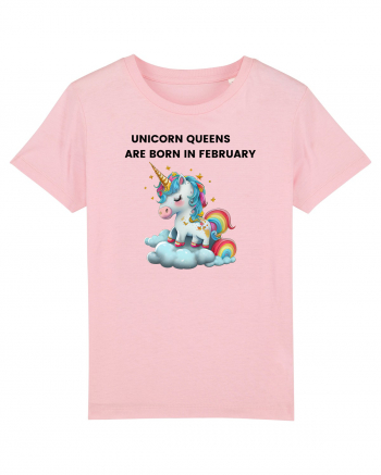 Unicorn mesaj UNICORN QUEENS ARE BORN IN FEBRUARY,  design 1 Cotton Pink