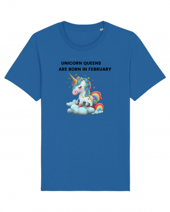 Unicorn mesaj UNICORN QUEENS ARE BORN IN FEBRUARY,  design 1 Royal Blue