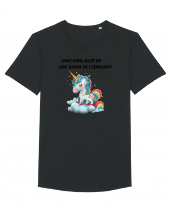 Unicorn mesaj UNICORN QUEENS ARE BORN IN FEBRUARY,  design 1 Black