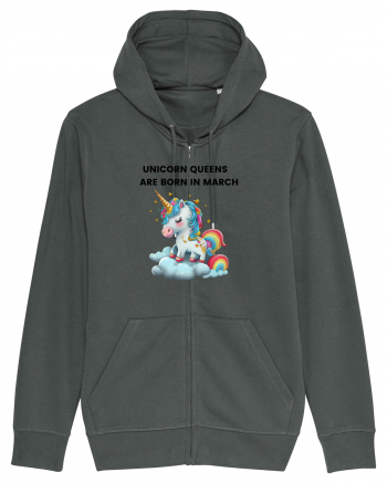 Unicorn mesaj UNICORN QUEENS ARE BORN IN MARCH,  design 1 Anthracite