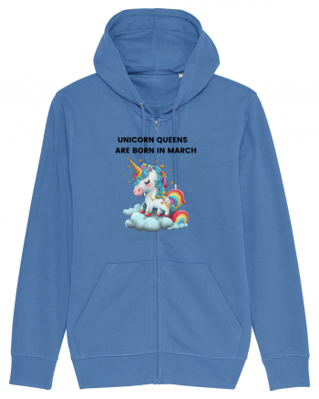 Unicorn mesaj UNICORN QUEENS ARE BORN IN MARCH,  design 1 Bright Blue