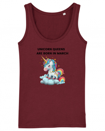 Unicorn mesaj UNICORN QUEENS ARE BORN IN MARCH,  design 1 Burgundy