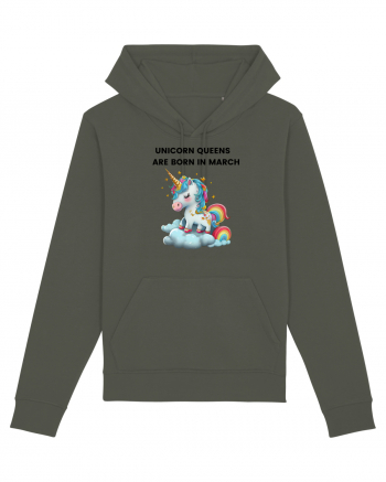 Unicorn mesaj UNICORN QUEENS ARE BORN IN MARCH,  design 1 Khaki