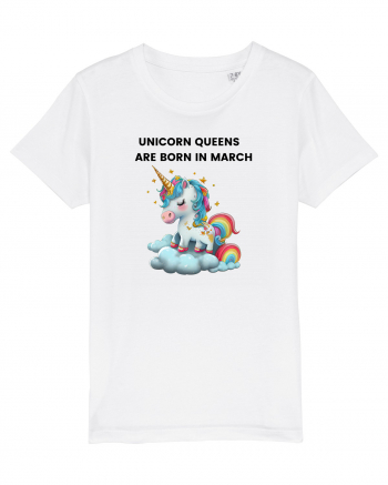 Unicorn mesaj UNICORN QUEENS ARE BORN IN MARCH,  design 1 White