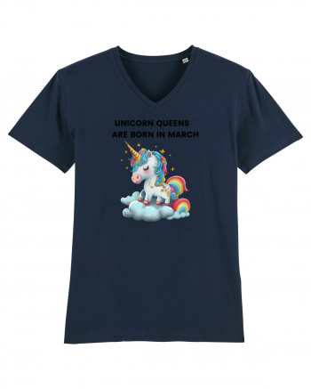 Unicorn mesaj UNICORN QUEENS ARE BORN IN MARCH,  design 1 French Navy