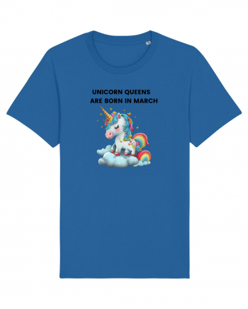 Unicorn mesaj UNICORN QUEENS ARE BORN IN MARCH,  design 1 Royal Blue