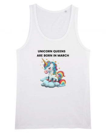 Unicorn mesaj UNICORN QUEENS ARE BORN IN MARCH,  design 1 White