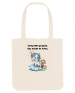 Unicorn mesaj UNICORN QUEENS ARE BORN IN april,  design 1 Sacoșă textilă