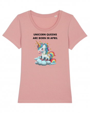 Unicorn mesaj UNICORN QUEENS ARE BORN IN april,  design 1 Canyon Pink