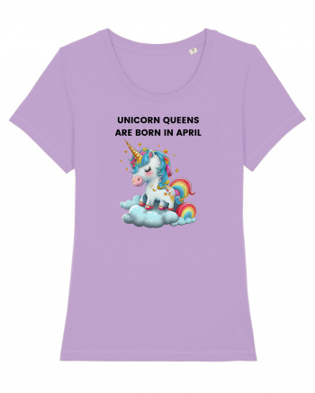 Unicorn mesaj UNICORN QUEENS ARE BORN IN april,  design 1 Lavender Dawn