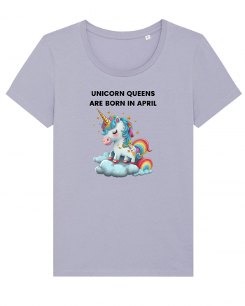 Unicorn mesaj UNICORN QUEENS ARE BORN IN april,  design 1 Lavender