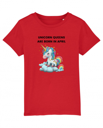 Unicorn mesaj UNICORN QUEENS ARE BORN IN april,  design 1 Red