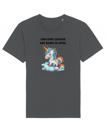 Unicorn mesaj UNICORN QUEENS ARE BORN IN april,  design 1 Anthracite