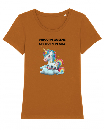 Unicorn mesaj UNICORN QUEENS ARE BORN IN may,  design 1 Roasted Orange