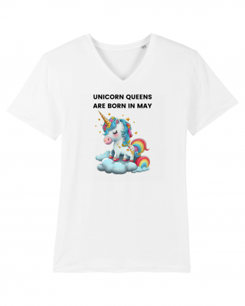 Unicorn mesaj UNICORN QUEENS ARE BORN IN may,  design 1 White