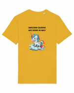 Unicorn mesaj UNICORN QUEENS ARE BORN IN may,  design 1 Tricou mânecă scurtă Unisex Rocker