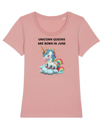 Unicorn mesaj UNICORN QUEENS ARE BORN IN june,  design 1 Canyon Pink