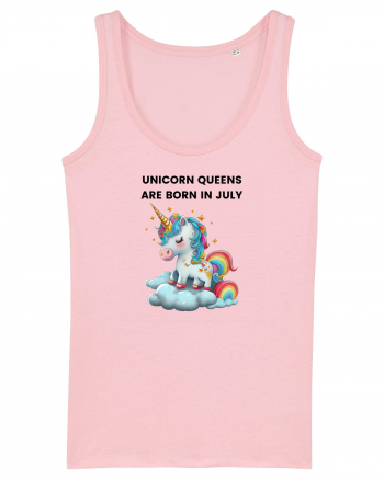 Unicorn mesaj UNICORN QUEENS ARE BORN IN july,  design 1 Cotton Pink