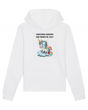 Unicorn mesaj UNICORN QUEENS ARE BORN IN july,  design 1 White