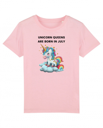 Unicorn mesaj UNICORN QUEENS ARE BORN IN july,  design 1 Cotton Pink