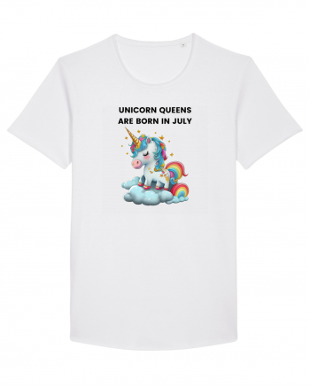 Unicorn mesaj UNICORN QUEENS ARE BORN IN july,  design 1 White