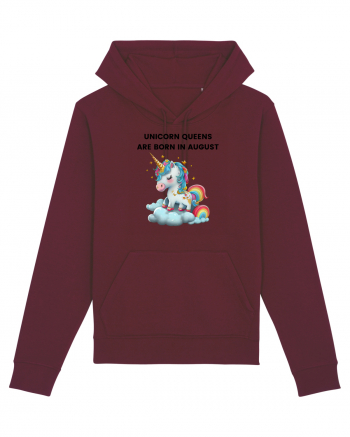 Unicorn mesaj UNICORN QUEENS ARE BORN IN august,  design 1 Burgundy