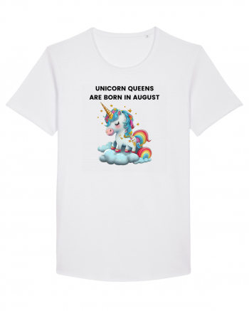 Unicorn mesaj UNICORN QUEENS ARE BORN IN august,  design 1 White