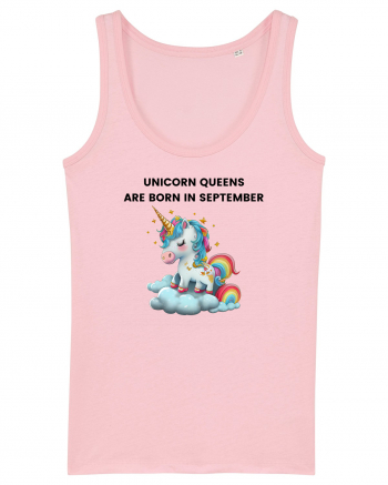 Unicorn mesaj UNICORN QUEENS ARE BORN IN september,  design 1 Cotton Pink