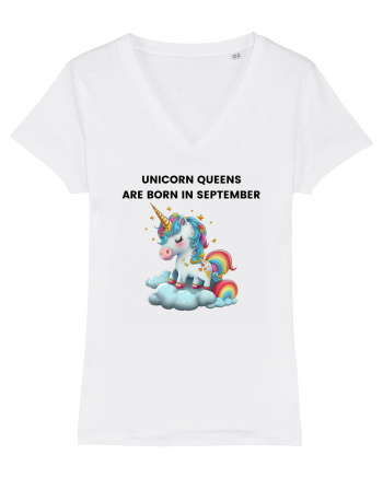 Unicorn mesaj UNICORN QUEENS ARE BORN IN september,  design 1 White