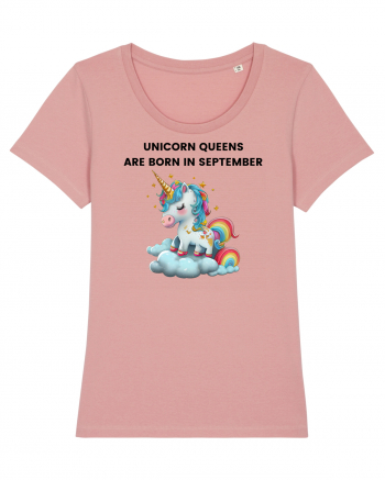 Unicorn mesaj UNICORN QUEENS ARE BORN IN september,  design 1 Canyon Pink