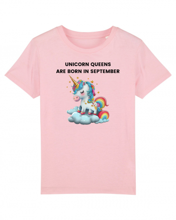 Unicorn mesaj UNICORN QUEENS ARE BORN IN september,  design 1 Cotton Pink