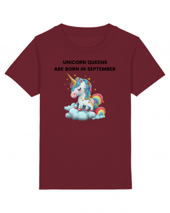 Unicorn mesaj UNICORN QUEENS ARE BORN IN september,  design 1 Burgundy