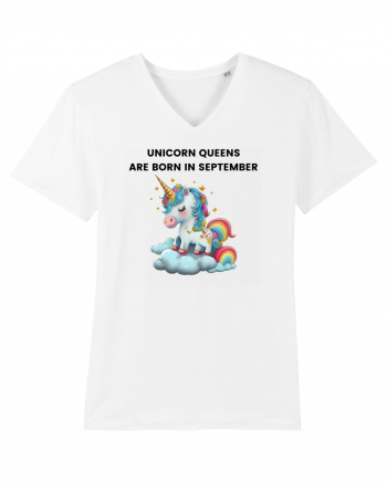 Unicorn mesaj UNICORN QUEENS ARE BORN IN september,  design 1 White