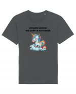 Unicorn mesaj UNICORN QUEENS ARE BORN IN september,  design 1 Tricou mânecă scurtă Unisex Rocker