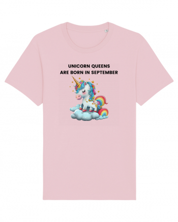 Unicorn mesaj UNICORN QUEENS ARE BORN IN september,  design 1 Cotton Pink