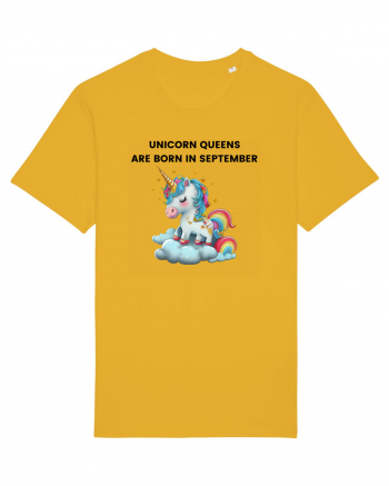 Unicorn mesaj UNICORN QUEENS ARE BORN IN september,  design 1 Spectra Yellow