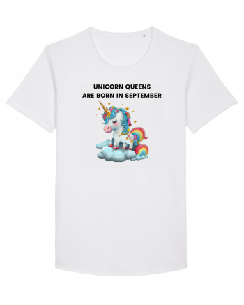 Unicorn mesaj UNICORN QUEENS ARE BORN IN september,  design 1 White