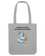 Unicorn mesaj UNICORN QUEENS ARE BORN IN octomber,  design 1 Sacoșă textilă