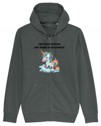 Unicorn mesaj UNICORN QUEENS ARE BORN IN november,  design 1 Anthracite