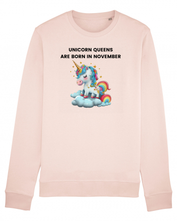 Unicorn mesaj UNICORN QUEENS ARE BORN IN november,  design 1 Candy Pink