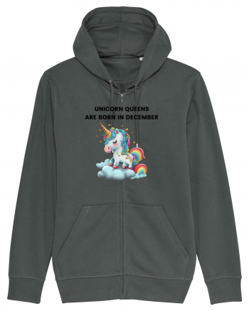 Unicorn mesaj UNICORN QUEENS ARE BORN IN december,  design 1 Anthracite