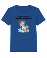 Unicorn mesaj UNICORN QUEENS ARE BORN IN december,  design 1 Tricou mânecă scurtă  Copii Mini Creator