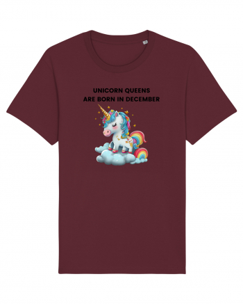 Unicorn mesaj UNICORN QUEENS ARE BORN IN december,  design 1 Burgundy