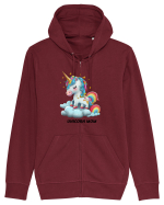 Unicorn mesaj UNICORN MOM,  design 1 Hanorac cu fermoar Unisex Connector