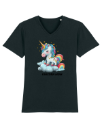 Unicorn mesaj UNICORN MOM,  design 1 Tricou mânecă scurtă guler V Bărbat Presenter